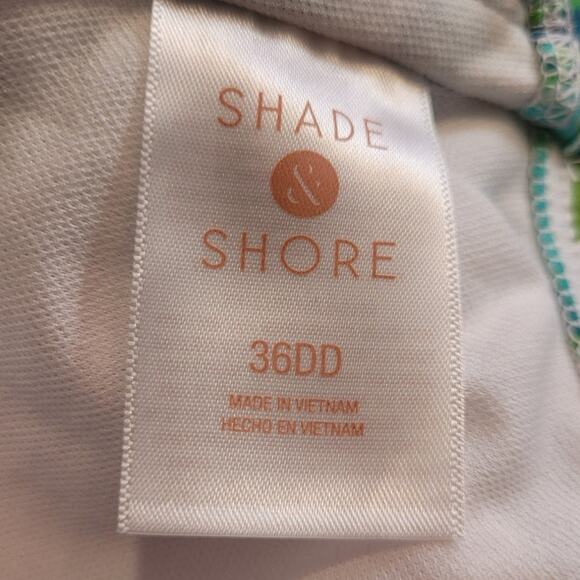 NWT Shade & Shore Bikini Top Sz 36DD Botanical Print Fern Vacay Tropical Swim - Picture 3 of 10
